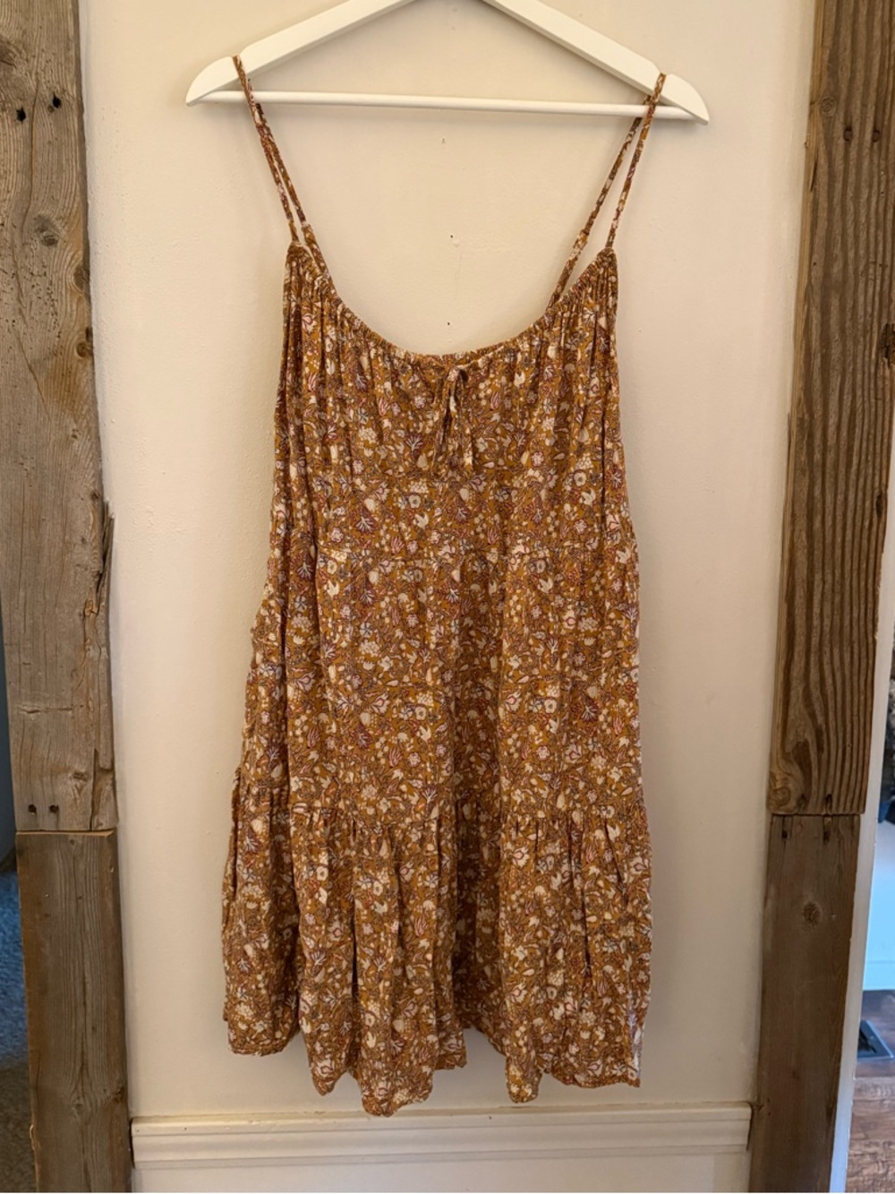 Old Navy Burnt Orange Floral Cami Dress